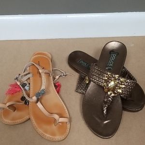 2 pairs of sandals